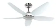 Energy-Saving Ceiling Fan + Remote Control Dc Volare 116cm Chrome White