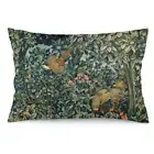 Greenery Forest Animals Pheasant Fox Green Floral William 12"x20" Color 10