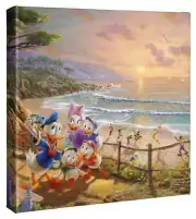 Thomas Kinkade Studios Donald and Daisy A Duck Afternoon 14 x 14 Wrap