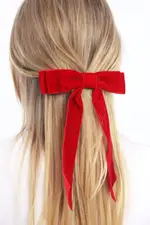 Red Velvet Hair Bow