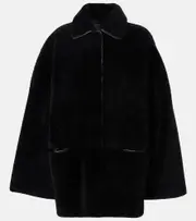 [Toteme] Toteme Oversized shearling jacket AU 8 black