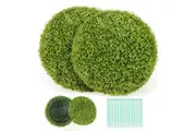 Costway 2pcs UV-Proof Topiary Boxwood Ball Artificial Plant Ball Indoor Outdoor Faux Decorative Grass Ball Green