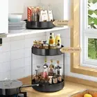 360° Rotating Tray Turntable Kitchen Spice Make Up Bathroom Storage Organiser