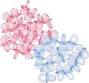 Yardwe 100Pcs Mini Acrylic Pacifiers for Shower Party Decorations Charms for Table Decor for Games and Favors for Boy Showers