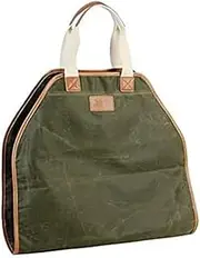 Log Baskets Canvas Log Carrier Bag,Durable Wood Tote,Fireplace Stove Accessories,Firewood Holder With Handles For Camping Firewood Basket(ArmyGreen)