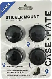 32 (8x 4-Packs) CASE-MATE Tough AirTag Sticker Mounts (Black) BRAND NEW SEALED