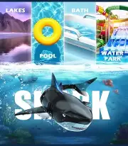 Birthday Gifts Remote Control Shark Pool Toys for Kids Waterproof with Light