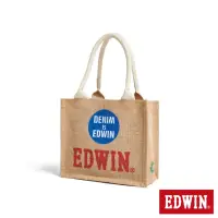 在飛比找momo購物網優惠-【EDWIN】男裝 亞麻購物袋(土黃色)