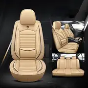 QIOZO Suitable for car seat Cover Volkswagen AMAROK Jetta, Santana Variant Lamando Lavida Vista Auto Parts/Waterproof/Sports Leather/Beige