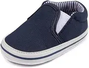 [LONSOEN] Baby Girls Boys Canvas Loafers Infant Toddler Prewalk First Walking Shoes