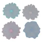 4pcs Flower Shape Coasters Insulation Placemat Anti-Slip Cup Mat for Drinks Mugs