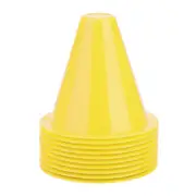 (Yellow)10pcs Soccer Training Cone Football Barriers Plastic Marker Holder HR