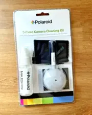 Polaroid 5-Piece Camera Cleaning Kit Lens Cloth Solution Swabs Blower NEW