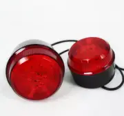 2 pcs 10-30V LED Red Safety Flash Rotating Mini Beacons Lamps Lights Truck Lorry