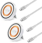 Pixel 8a Wireless Charger Stand, Android Wireless Charger Samsung Fast Charging Pad for Samsung Galaxy S24 Ultra S23 FE S22 S21 S20, 15W Magnetic Wireless Charger MagSafe Charger for iPhone 15/14/13