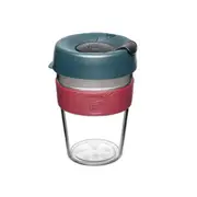 KeepCup Original Clear 340ml Tritan Cup Travel Drink Mug w/ Blue Lid/Black Plug