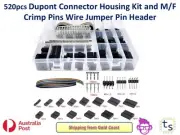 520pcs Dupont Connector Housing Kit and M-F Crimp Pins Wire Jumper Pin Header