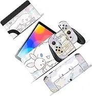 Switch 8" x 4" Skin Cute Kawaii Cartoon Character Design Sticker, Fun Funny Fashion Cool Unique Switch OLED Game Skins for Girls Boys Kids Stickers