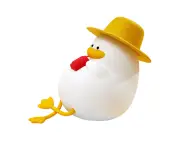 Silicone Night Light USB Charging Adjustable Brightness LED Soft Light Cute Duck Night Lamp with Phone Holder With Hat