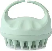 Mumoo Bear Scalp Massager Shampoo Brush, Scalp Scrubber with Soft Silicone Bristles, Scalp Exfoliator for Dandruff Removal, Scalp Massager for Hair Growth, Wet Dry Hair Brush for Scalp Care, Green