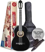 [Ashton] SPCG14 BK Classical Guitar Starter Pack - 1/4 Size - Black