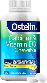 Ostelin Vitamin D3 and Calcium Chewable Tablets (120 Tablets)