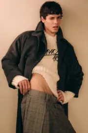 [K257] Handsome Man Cute Model Showing Off Body Male Physique Photography