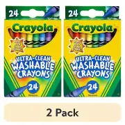 (2 pack) Crayola Ultra-Clean Washable Crayons 24 Ct Back to School Supplies