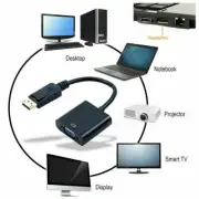 FHD Display Port DP Male to VGA Female Adapter Converter Cable Lead 1080P Black