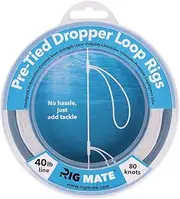 40 lb Pre-Tied Dropper Loop Rigs. Fishing Line Spool. Loops 18 Inches Apart with 5.5 Inch Loop Size. Perfect for Saltwater & Freshwater Fishing. Perfect for Snapper & Other Bottom Feeding Fish.