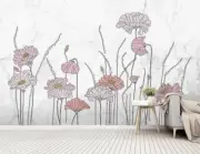 3D Pink Flower Bud ZHUA1562 Wallpaper Wall Murals Removable Self-adhesive Ann 24