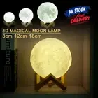 3D Moonlight Touch Sensor USB Magical Moon Lamp LED Night Light Rechargeable
