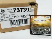 Case of 6 Pair GE Nighthawk Automotive Bulbs 12V 7443NH 73739