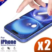 2xTempered Glass Screen Protector Fr iPhone 16E 15 14 13 12 11 Pro XR XS Max