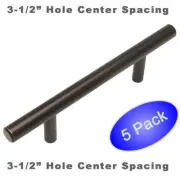 *5 Pack* Slim 3/8" Diameter Cosmas Oil Rubbed Bronze Euro Bar Pull 404-3.5ORB