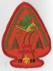 1968 Bert Adams Scout Resv. Atlanta Area Council BSA Patch RED Bdr. [CA3818]