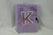 Claire's Lavender Initial "K", Diary Journal 6"x8" New w/Tags Lock w/2 keys