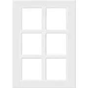 Kaboodle 400mm 6 Panel Glass Cabinet Door - Gloss White