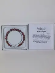 guardian stone red jasper Bracelet for scorpio