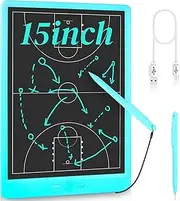 Newnaivete Rechargeable Electronic Basketball Coaching Board - Baskball Tactical Coach Board with Stylus Pen for Coaches Marker Training Writing Digital Basketball Training Equipment