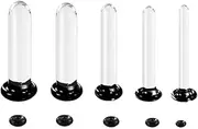 [Maxbott] 10PCS / 8PCS Glass Ear Gauges Stretching Kit Single Flare Plugs Comfy Stretching Body Piercing gauge stretching kit 16G-2G