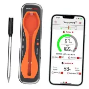 TempSpike 500 ft Wireless Meat Thermometer Digital, Bluetooth Meat Orange