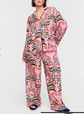 BNWT PETER ALEXANDER LADIES VISCOSE ORNATE PALM PYJAMA SET SIZE L