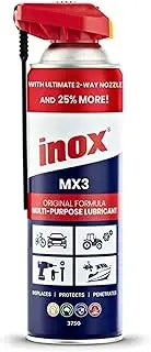 Inox MX3 Original Formula 2-Way Multi-Purpose Lubricant with Nozzle, 375 g