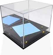 Katai Acrylic Hat Display Case - Clear Hat Storage Box with UV Resistant Protector for Baseball, Football, Softball Caps and Memorabilia - Full-Size Glass for Collectibles - Includes Microfibre Cloth