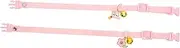 2Pcs Cat Collar Comfortable Breakaway Design with Bell Pendant for Kittens and Pets for Daily Wear Parties and Special Occasions