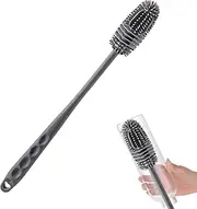 Long Bottle Brush with Stand,Long Handle Silicone Bottle Brush | Scrubbing Brush, Long Handle Scrubber for Cleaning Sports Bottles, Water