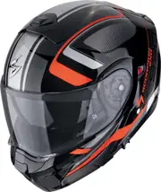 Scorpion EXO-930 Evo Ardens Helmet, black-red-silver, Size 2XL for Men Black Red Silver