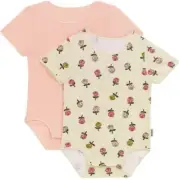 Bonds: Short Sleeve Bodysuit 2 Pack - Rose Garden (Size 00)