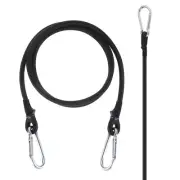 47.2" Bungee Cords 2Pcs Heavy Elastic Bungee Rope with Alloy Hooks Black